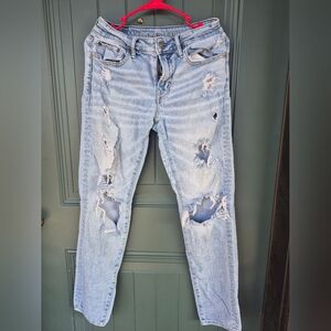 Distressed Light Blue Women's Jeans